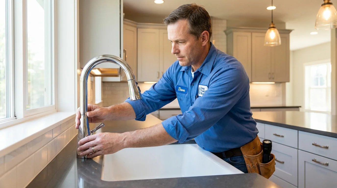 Kitchen faucet installation by Johns Plumbing LLC in De Leon Springs